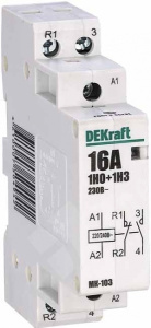 Изображение 18051DEK | Контактор модульный   1но+1нз 16А 230В МК-103 18051DEK DEKraft