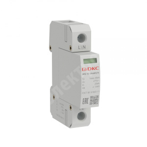 Изображение SPD-T2-1N40P275 | Устройство защиты от импульсных перенапряжений 1-пол. тип 2 Imax 40kA со сменным модулем Un 275V, SPD-T2-1N40P275