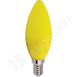 Изображение C4TY60ELY | Лампа светодиодная свеча Yellow 6 Вт 220В E14 Желтая матовая колба C4TY60ELY Ecola
