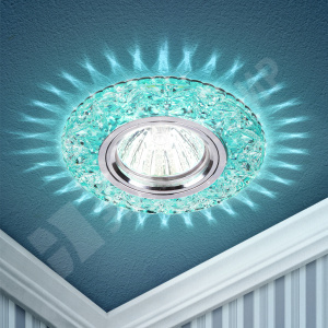 Изображение Б0028087 | Светильник встраиваемый для Г.Л. 50Вт MR16 голубой, с белой подсветкой DK LD4 BL/WH Б0028087 ЭРА (Энергия света)