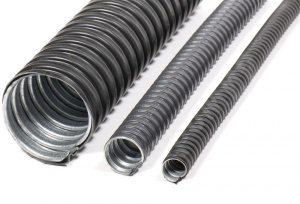 Изображение zeta44108 | Металлорукав в ПВХ-изоляции ДУ 32мм, без протяжки, бухта 20м, черный, У1 У5, IP67, t монт.от -15 до zeta44108 ГОФРОМАТИК