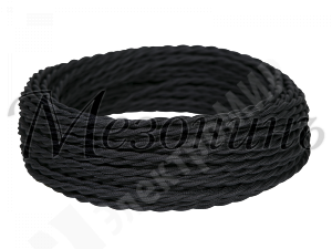 Изображение GE70114-05 | Провод 3x2,5 витой декоративный черный Мезонинъ (бух. 10м.) GE70114-05 МезонинЪ