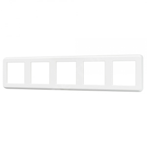 Изображение 045190 | Рамка 5 постов пластик белый (квадрат) FRM-VERSA-PL-5-WH  VERSA Arlight