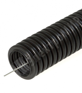 Изображение STC21-032-02-010 | Труба ПНД гибкая гофрированная д.32 мм, лёгкая, цвет черный, (Бухта 10м)