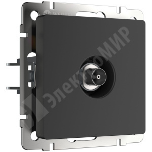 Изображение W1183008 | Розетка телевизионная TV оконечная черный матовый Werkel