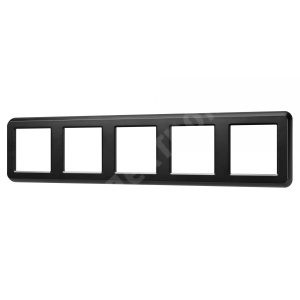 Изображение 045191 | Рамка 5 постов пластик черный (квадрат) FRM-VERSA-PL-5-BK  VERSA Arlight