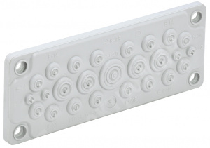 Изображение TI-00D-MC-025-65 | TITAN Ввод кабельный мембр. 25 отв. d=5-26мм IP65 серый IEK TI-00D-MC-025-65 IEK (ИЭК)