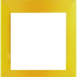 Изображение 021196 | Рамка 1 пост жёлтый с белой вставкой EVENT СНЯТО С ПРОИЗВОДСТВА 021196 Gira