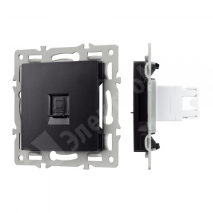 Изображение 045334 | Розетка компьютерная RJ45 кат.6 черный SCT-MPC1-PL-BK VERSA-GLARE-PRESTO Arlight