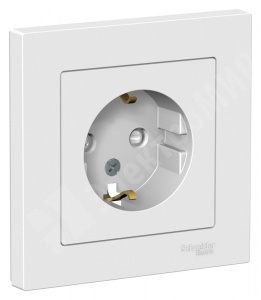 Изображение ATN001344 | Розетка 2P+E 16А со шторками в сборе лотос AtlasDesign ATN001344 Systeme Electric