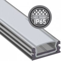 Изображение .1037480 | Профиль алюминиевый PAL 1808 влагозащищённый IP65 с матовым рассеивателем (2м) .1037480 Jazzway