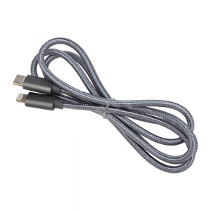 Изображение 18-1826 | Кабель Type-C - Lightning для Apple, 3А, 1м, в нейлоновой серой оплетке, Power Delivery REXANT