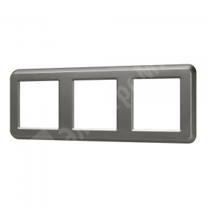 Изображение 043785 | Рамка 3 поста пластик серый (квадрат) FRM-VERSA-PL-3-GR  VERSA Arlight