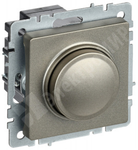Изображение BR-D20-0600-K37 | Светорегулятор поворотно-нажимной 600Вт СС10-1-0-БрШ шампань BRITE BR-D20-0600-K37 IEK (ИЭК)