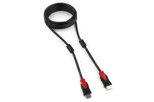 Изображение CC-S-HDMI03-3M | Кабель HDMI Cablexpert, серия Silver, длина 3 м, v1.4, M/M, позол.разъемы, феррит. кольца, коробка CC-S-HDMI03-3M Gembird