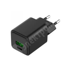 Изображение 18-2204 | Сетевое зарядное устройство с двумя портами USB-A и USB-C, 30Вт GaN