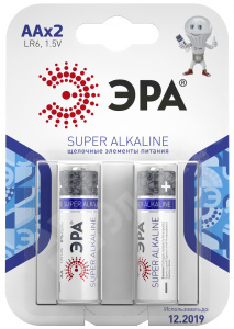 Изображение C0038452 | Батарейки ЭРА LR6-2BL SUPER Alkaline (40/320/15360)