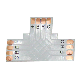 Изображение SC41FTESB LED strip connector | Гибкая соед. плата T для зажимного разъема 10мм 4-pin (Упаковка 5 шт) (SMD5050 RGB) SC41FTESB LED strip connector Ecola
