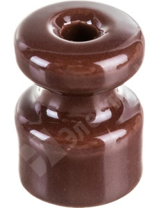 Изображение Изолятор коричневый керамический | Изолятор керамический коричневый Винтаж Изолятор коричневый