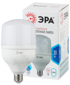 Изображение Б0027003 | Лампа светодиодная POWER T100 30 Вт 170-265В Е27 пластик, 4000К белый Б0027003 ЭРА (Энергия света)