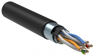Изображение LC3-C604-339 | Кабель витая пара экранированный для внешней прокладки F/UTP, кат.6 4х2х23 LDPE (упак 305м) ITK LC3-C604-339