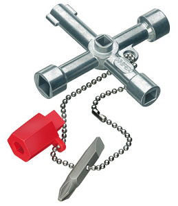 Изображение KN-001103 | Ключ крестовой 4-лучевой для стандартных шкафов и систем запирания, L-76 мм KN-001103 KNIPEX