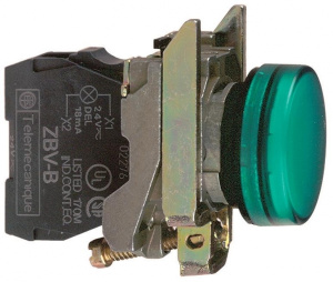 Изображение XB4BVM3 | Сигнальная лампа зелёная 22 мм со встроенной LED подсветкой 230- 240В АС XB4BVM3 Schneider Electric