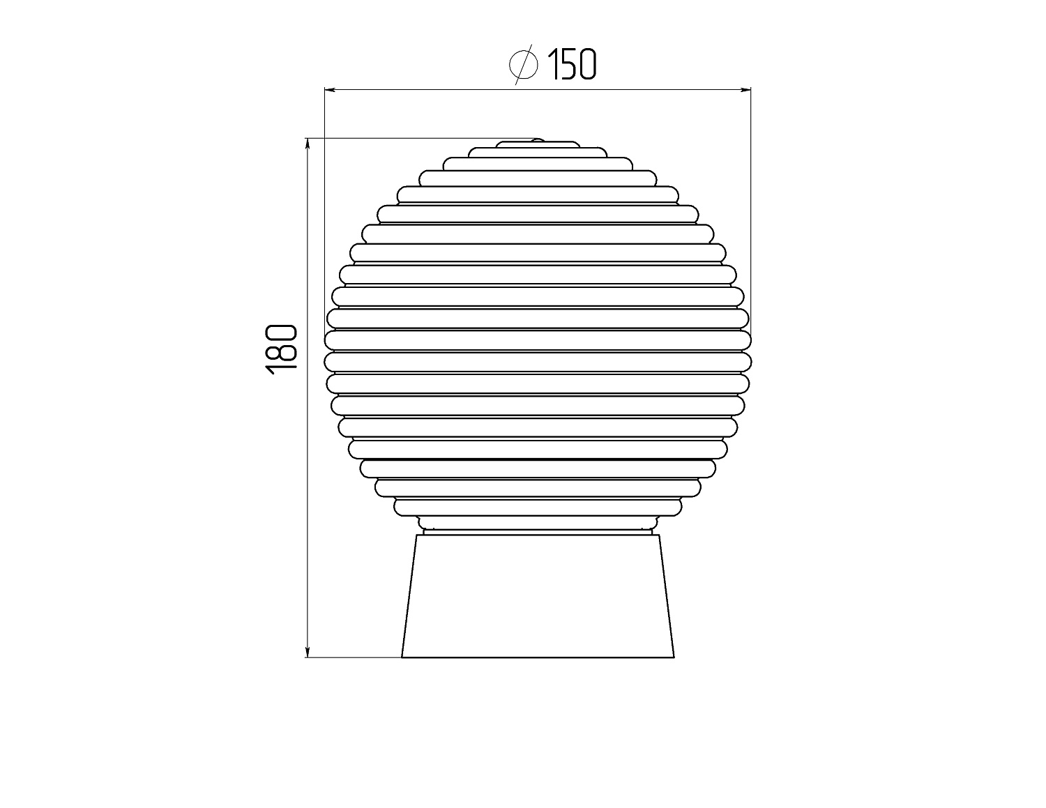 Светильник накл. 60Вт E27 IP20 с прямым основанием стекло D150 шар НБП 01-60-004 Б0052008 ЭРА (Энергия света)