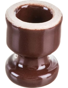 Изображение Изолятор коричневый керамический | Изолятор керамический коричневый Винтаж Изолятор коричневый керамический