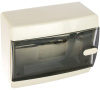 Изображение CNK 40-08-1 | Бокс настенного монтажа 8мод. белый с прозрачной черной дверью IP41 CNK 40-08-1 Tekfor в магазине ЭлектроМИР