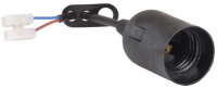 Изображение EPP14-04-01-K02 | Патрон Е27 подвесной с клеммной колодкой на проводе, чёрный