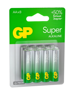 Изображение 12352 | Батарейка алкалиновая AA (R6;LR6;FR6) 1,5V (8 шт.) 12352 GP Batteries