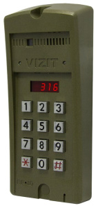 Изображение БВД-316R | Вызывная панель аудиодомофона (Встроенный считыватель ключей VIZIT-RF2 (125 КГц)) БВД-316R Vizit в магазине ЭлектроМИР