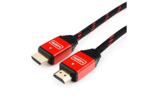 Изображение CC-G-HDMI02-1.8M | Кабель HDMI Cablexpert, серия Gold, 1,8 м, v1.4, M/M, красный, позол.разъемы, алюминиевый корпус, не CC-G-HDMI02-1.8M Gembird в магазине ЭлектроМИР