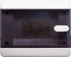 Изображение CNK 40-06-1 | Бокс настенного монтажа 6мод. белый с прозрачной черной дверью и шинами IP41 (Россия) CNK 40-06-1 Tekfor в магазине ЭлектроМИР