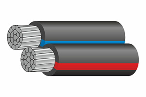 Изображение СИП-4 2х16 | Провод самонесущий изолированный 2х16 кв.мм алюминиевый 0,66/1 кВ с ПЭ изоляцией СИП-4 2х16