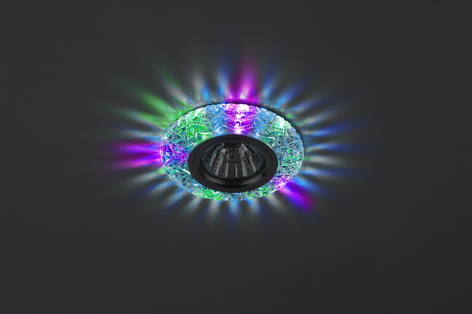Светильник встраиваемый для Г.Л. 50Вт MR16 прозрачный, с подсветкой мультиколор DK LD4 SL/RGB Б0019207 ЭРА (Энергия света)