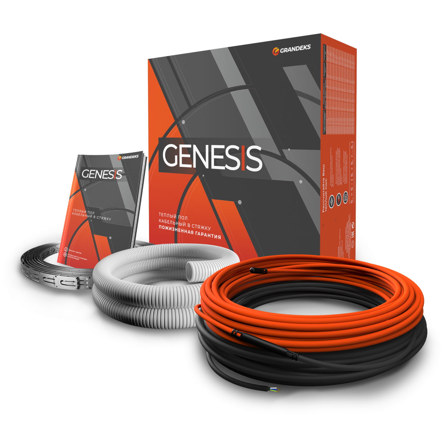 Изображение Genesis 55/1100 | Система кабельная двухжильная Genesis 55/1100, 55 метров,1100Вт.экранированный диаметр кабеля 6мм. GRANDEKS в магазине ЭлектроМИР