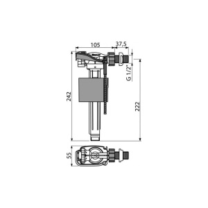 Изображение A150-1/2" | Впускной механизм для керамических бачков,A150-1/2" в магазине ЭлектроМИР
