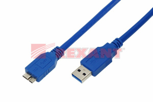 Изображение 18-1632 | Шнур штекер USB A 3.0- штекер micro USB 3.0 0,75м 18-1632 REXANT