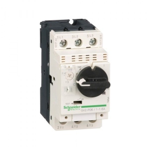 Изображение GV2P06 | Автоматический выключатель 1,0-1,6А с комбинированным расцепителем тип GV2 GV2P06 Schneider Electric