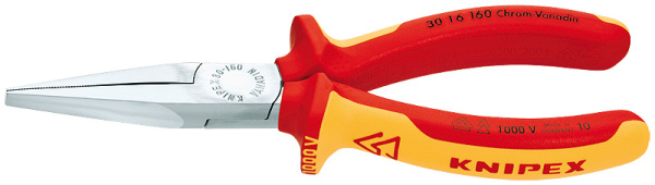 Длинногубцы, без режущих кромок 160 мм KN-3016160 KNIPEX