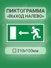 Изображение ВЛ2110 | Пиктограмма "Выход налево" 210х100 к VOLNA ВЛ2110 Белый свет в магазине ЭлектроМИР