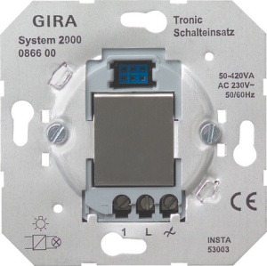 Изображение 086600 | Механизм выключателя Tronic 420 Вт Gira 086600 Gira