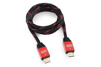 Изображение CC-G-HDMI02-1.8M | Кабель HDMI Cablexpert, серия Gold, 1,8 м, v1.4, M/M, красный, позол.разъемы, алюминиевый корпус, не CC-G-HDMI02-1.8M Gembird