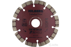 Изображение HI802 | Диск алмазный, турбо, 125х22,2х2 мм, Industrial Hard Laser HI802 Hilberg