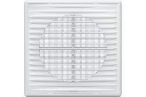 Изображение 1515П | Решетка вентиляционная разъемная с москитной сеткой прямые жалюзи малое сопротивление воздуха 150х15 1515П ЭРА