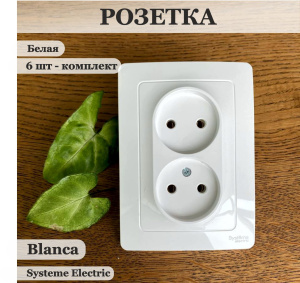 Изображение BLNRS000021 | Розетка 2х2P 16А 250В белый BLANCA BLNRS000021 Systeme Electric