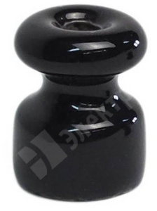 Изображение Изолятор черный керамический | Изолятор керамический черный Винтаж Изолятор черный керамический