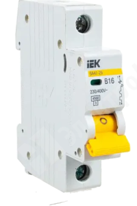 Изображение MVA20-1-016-B | Автоматический выключатель 1-пол. 16А тип B 4,5кА серия ВА 47-29 MVA20-1-016-B IEK (ИЭК)